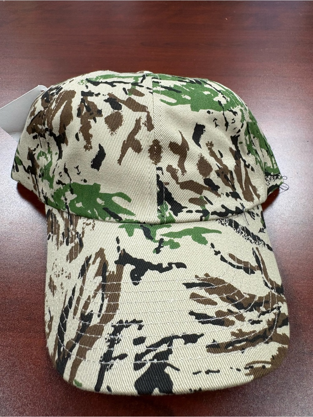 Camo Baseball Cap - Beige, Brown & Green